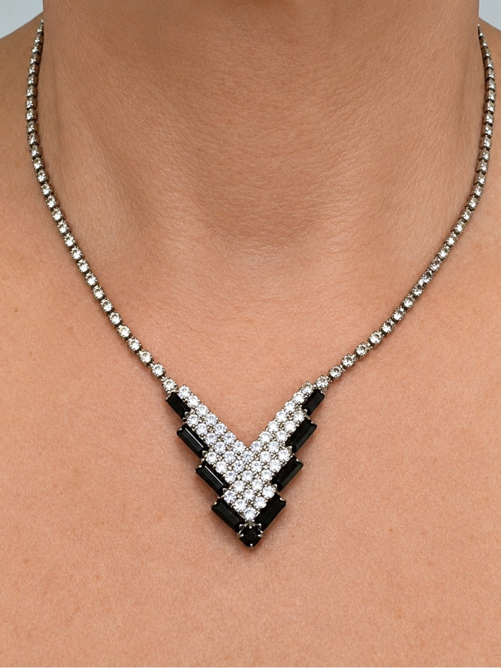 Art Deco Chevron Necklace